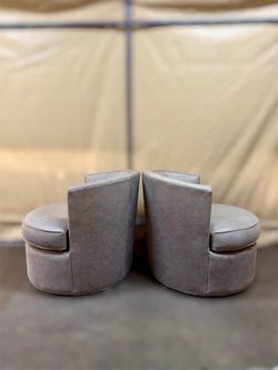 Room & Board Otis Leather Swivel Chairs Delivered Available