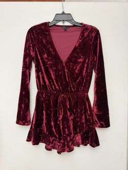 Burgandy  Bebop  Romper 