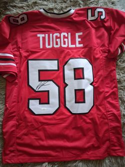 Jessie Tuggle Autographed Custom Jersey JSA Authenticated