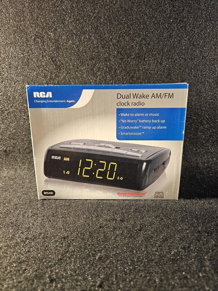 Vintage 2008 RCA Dual Wake AM/FM Alarm Clock Radio RP5400 ⭐️BRAND-NEW-IN-BOX⭐️