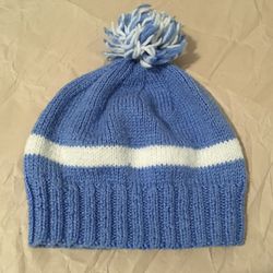 Blue and White Beanie