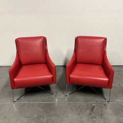 Natuzzi, Regina Leather Chairs