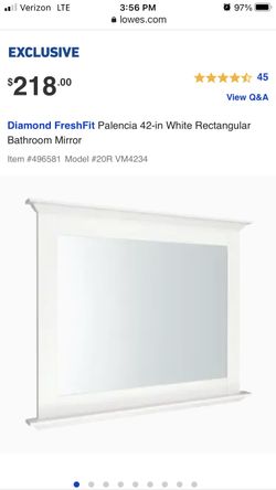 Diamond Freshfit Britwell vanity mirror