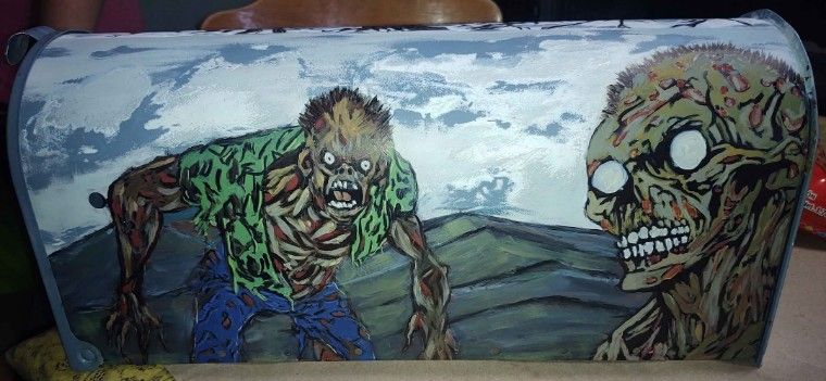 2 Hand Painted Mail Boxes