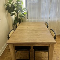 Dining Table + Set Of 4 Chairs