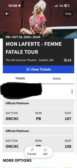 Mon Laferte Femme Fatale Tour Tickets for Sale