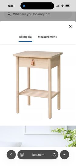 (2) IKEA BJÖRKSNÄS Birch Wood Nightstand with Drawer
