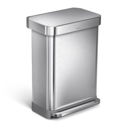 Simplehuman 55 L Rectangular Kitchen Step Trash Can 