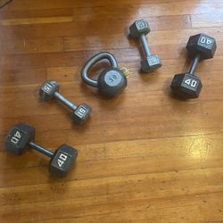Gym Weights (Dumbbells And Kettlebell)