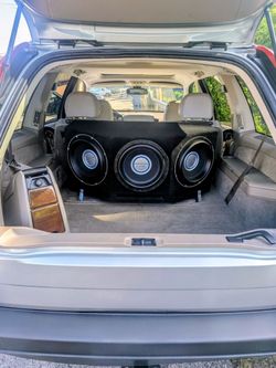 3 12" power acoustic goliaths one Rockford and one alphasonik