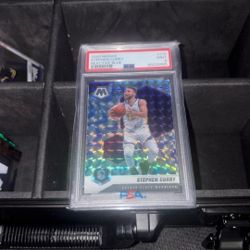 PSA 9 Stephen Curry, Reactive Blue 2020