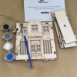 Oojami Wooden Police Station Crafting Kit