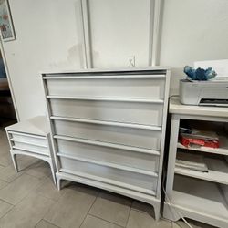 Beautiful White Lane Dresser With Matching Nightstand 