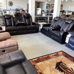 Caveman Den Sofa and Loveseat