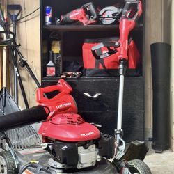 FULL Honda /Craftsman Yard + Power Tool Bundle – Mower, Trimmer, Blower + Batteries – LIKE NEW 🔥