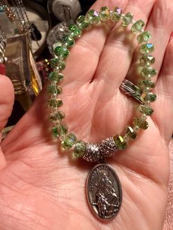 Green crystal bracelet
