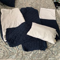 Pottery Barn Kids Belgian Flax Linen Crib Set