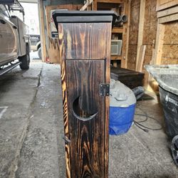 Handcrafted Rustic Outhouse Toilet Paper Holder