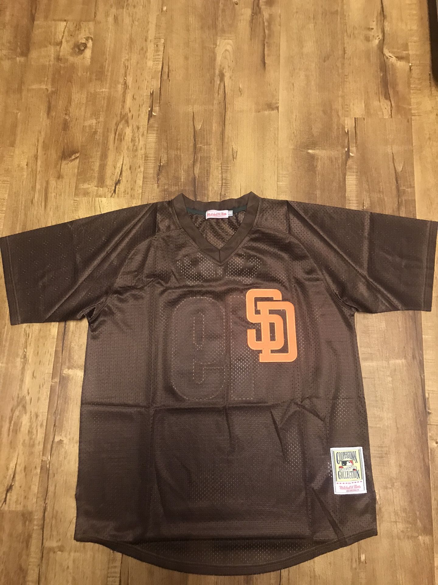#19 Tony Gwynn Padres Throwback Mesh Brown and Orange Jersey