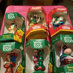 Disney Blown Glass Ornaments 