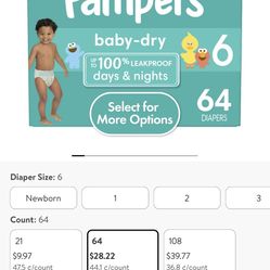 Pampers Baby Dry Size 6 