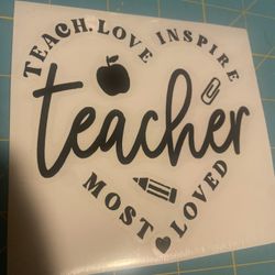 teacher car decal / water bottle sticker