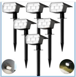 Brandnew 6pk Solar Spot Lights Outdoor Waterproof 59LED Landscape Lights Solar Powered Uplights Adjustable Brightness
