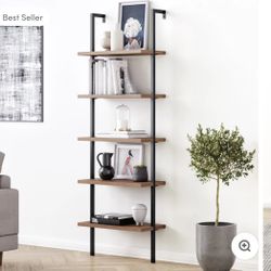 Brand New  5 Shelf Oak/black Bookcase 
