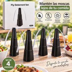 🌬️ Ventilador repelente de moscas – Set de 4