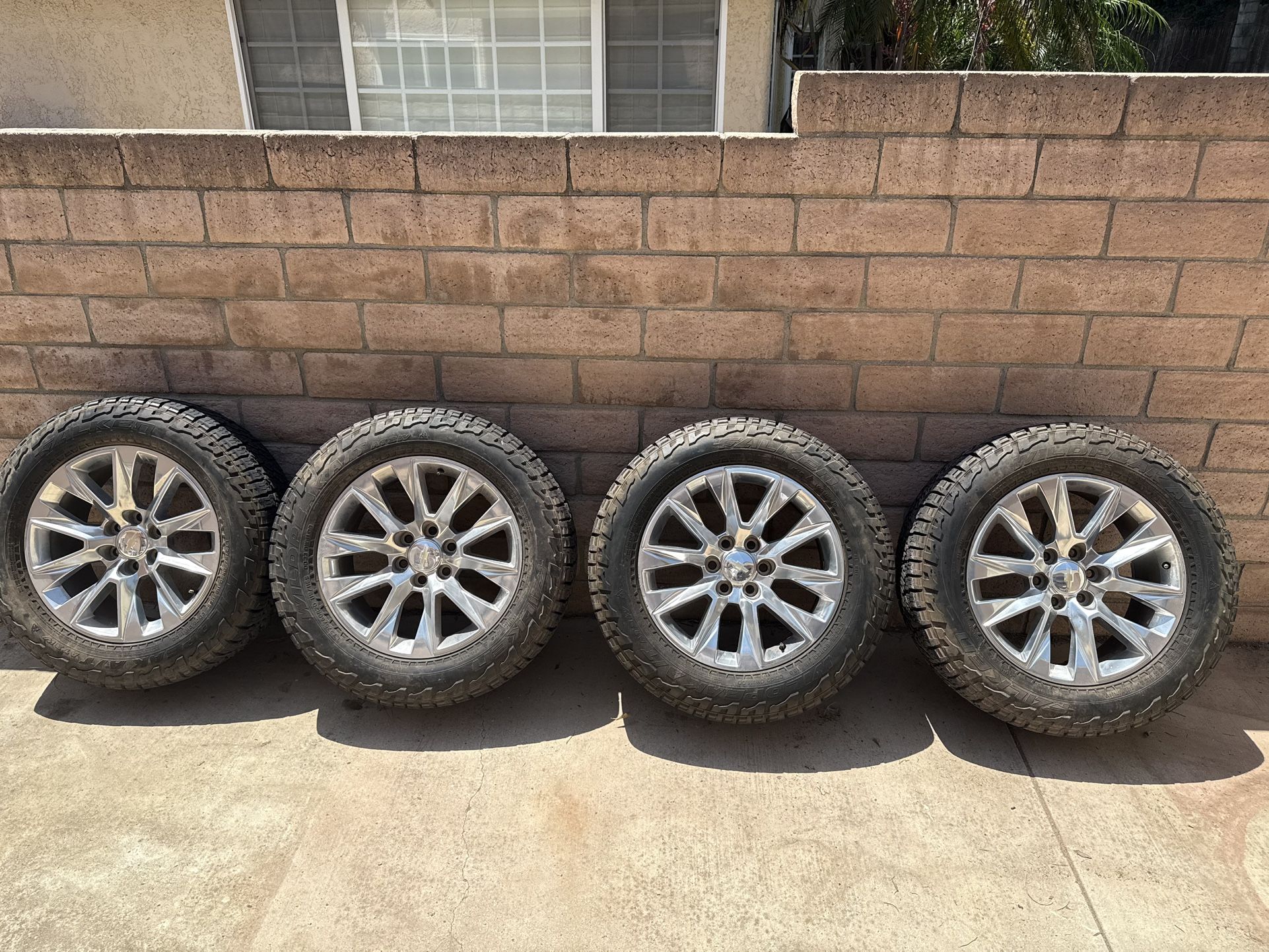 Rims And Tires Chevy Silverado Falken Wildpeak A/T at3w LT275/60R20 119/116S