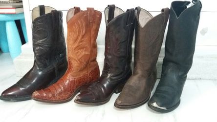 5 pairs of boots