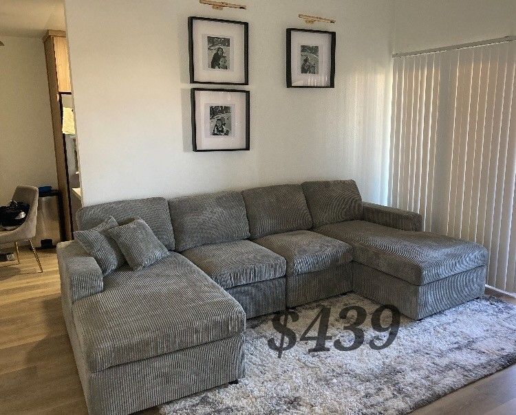 Gray 2-Pc Sectional Sofa Set