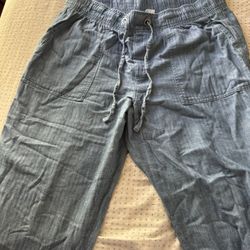 Women’s Gap Linen Blue Jogger Pants