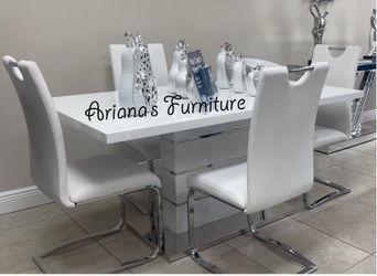 new dining table + 4 chairs 63x35