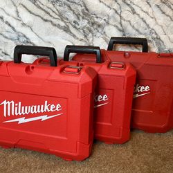 3 Milwaukee Cases Only / Manual’s Included (Without Tools) Like New!