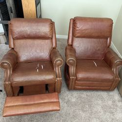 Leather Recliner Set