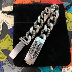 Chrome hearts silver white diamond