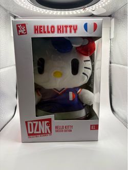 YuMe DZNR Hello Kitty- SOCCER EDITION- Hello Kitty FRANCE Boxed 8” Plush