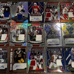 ALL NUMBERED FOOTBALL CARDS AUTO & PATCHES 