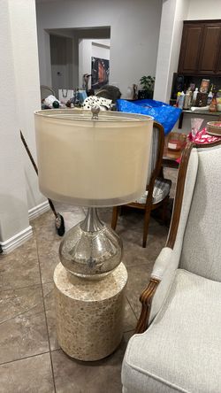 Pair of Mercury Glass Table Lamps – $125