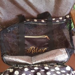 Large Black Beach Bag