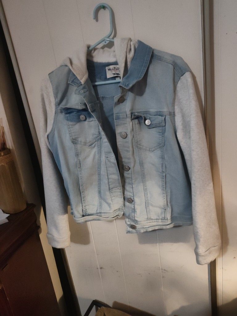 Denim Jacket With Hood 