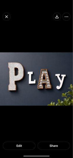 “play”‘letter Signs Wall Decor For Playroom Or Kids Room