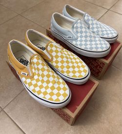 Vans Classic Slip-On Checkerboard Sneakers - Size 8.5 W / 7 M