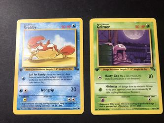 Krabby grimer 1st edition fossil set Pokémon card lot