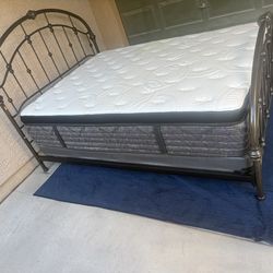Queen 14”Thick Kingsdown Mattress + Box & Bed Frame (Delivery Available)