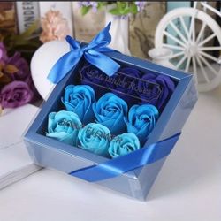 1 Set Rose Flower Soap Gift Box Valentine's Day Gift Party Decoration Creative Soap Flower