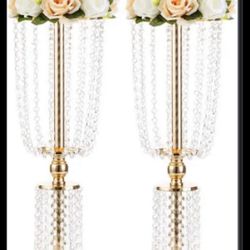 Gold Beaded Acrylic Centerpieces