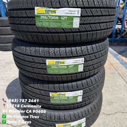 265/70R16 Tbb Set of Tires Installed and Balanced Set de Llantas Nuevas Instaladas y Balanceadas
