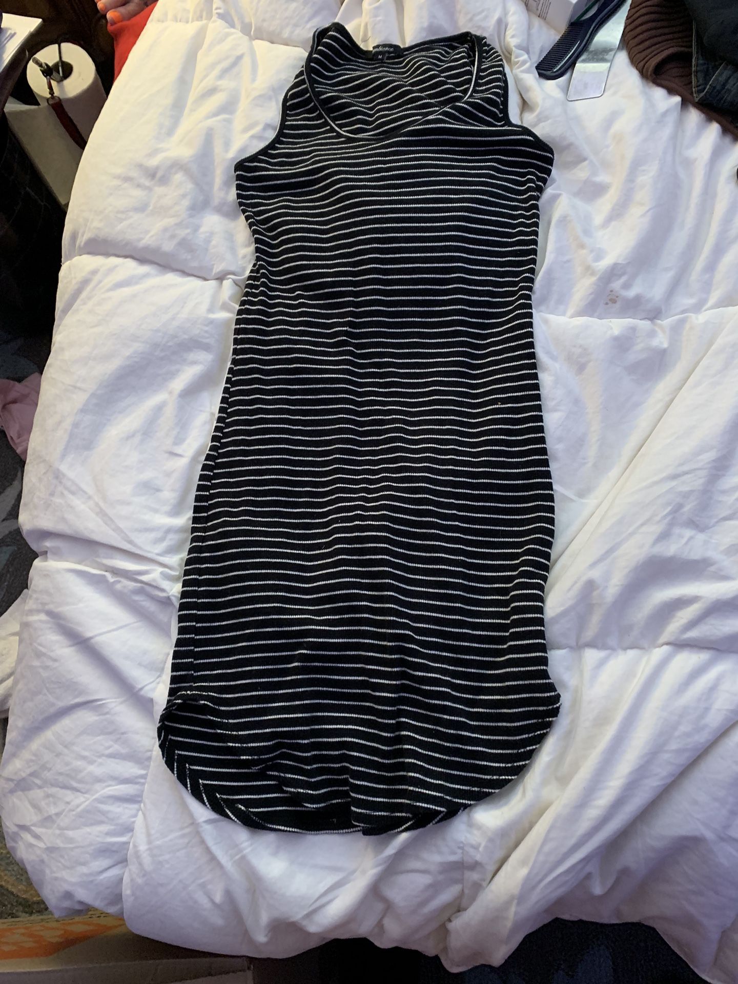 Black And White Striped Dress
